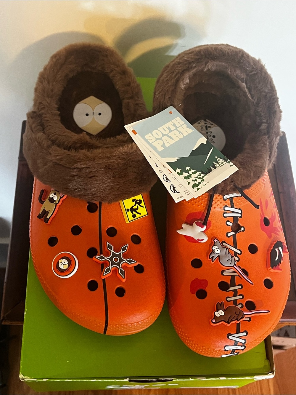 CROCS Orange Furry-Lined South Park Kenny Clog